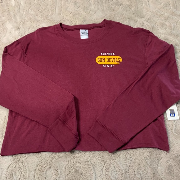 ASU Sundevil Long Sleeved Crop Tee SZ XL NWT - Picture 1 of 6